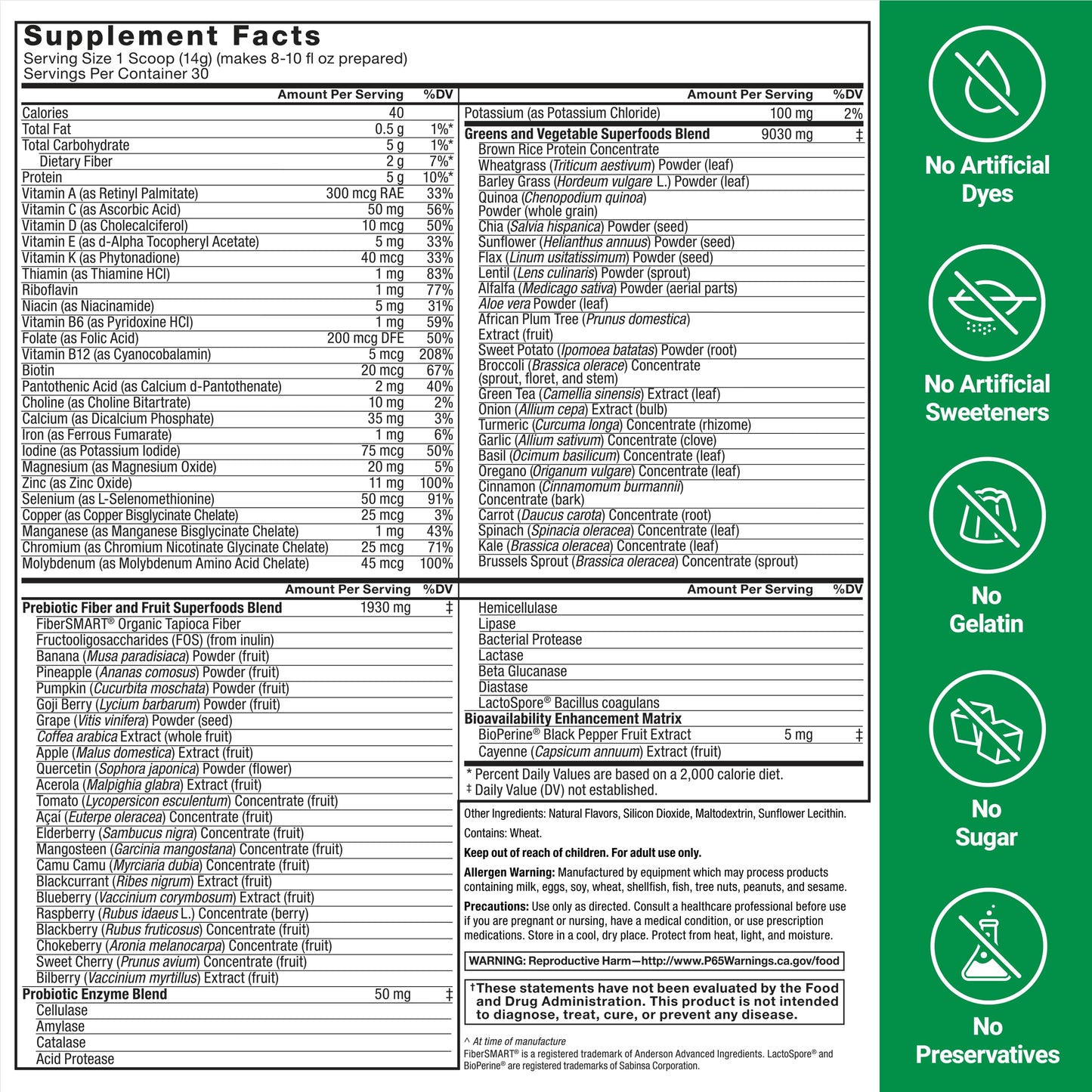 Force Factor Smarter Greens Superfoods Powder, 2-Pack, Supports Digestion and Bloating, Immunity, and Energy, Greens Powder with Probiotics, Digestive Enzymes, Antioxidants, and Fiber, 60 Servings Force FactorBuy Supplements Australia