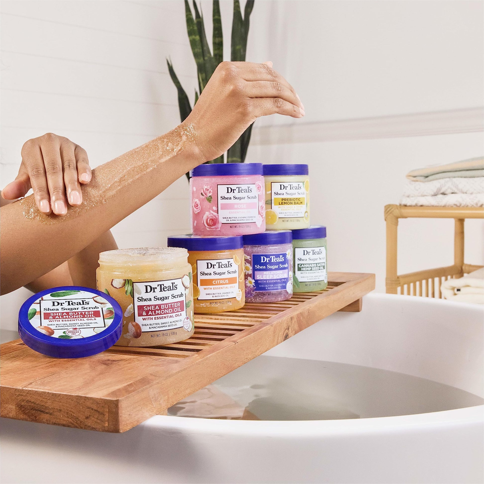 Dr Teal's Shea Sugar Body Scrub, Rose with Essential Oil, 19 oz (Pack of 3) Packaging May Dr Teal'sBuy Supplements Australia