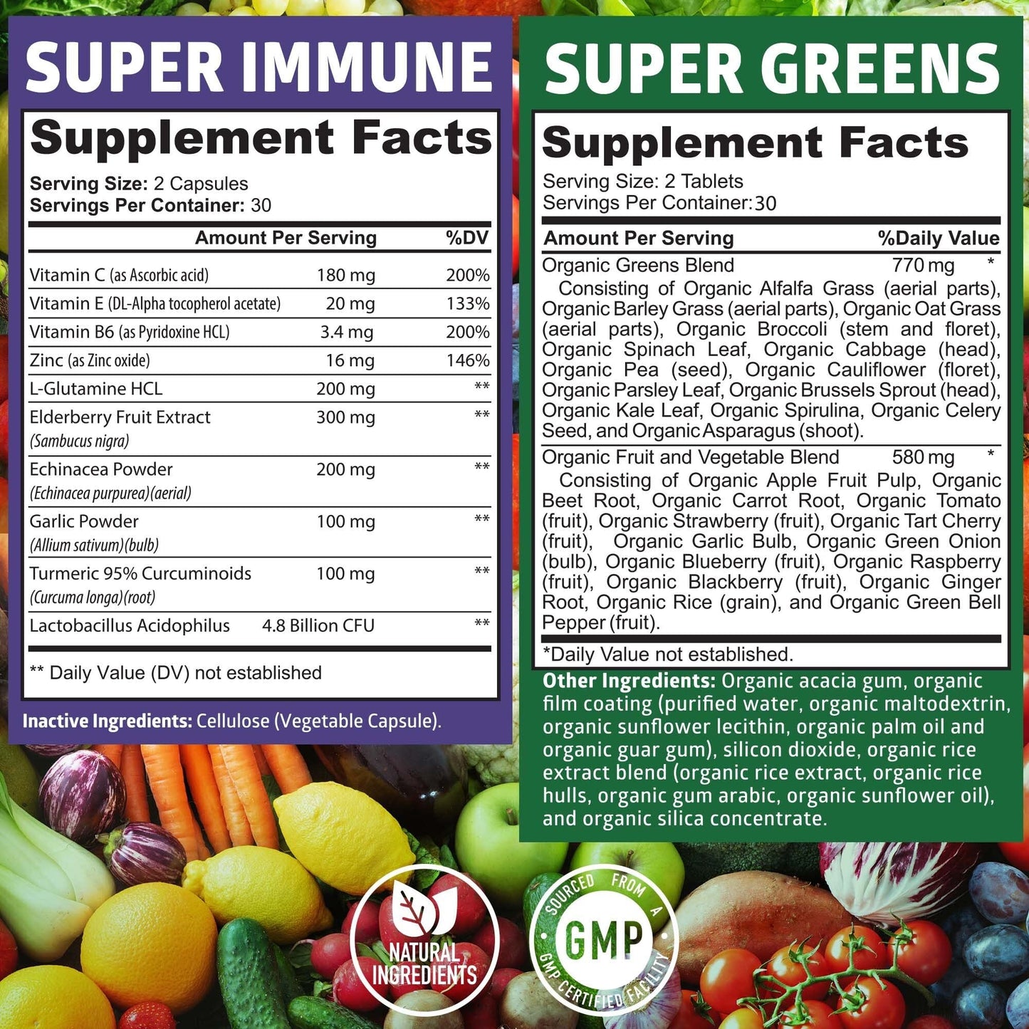 N1N Premium Organic Super Fruits & Veggies + Immune Support [38 Powerful Ingredients], Natural Super Greens Supplement with Alfalfa, Vitamins & Minerals, Zinc, Turmeric and Probiotic, 120 Caps Number One NutritionBuy Supplements Australia