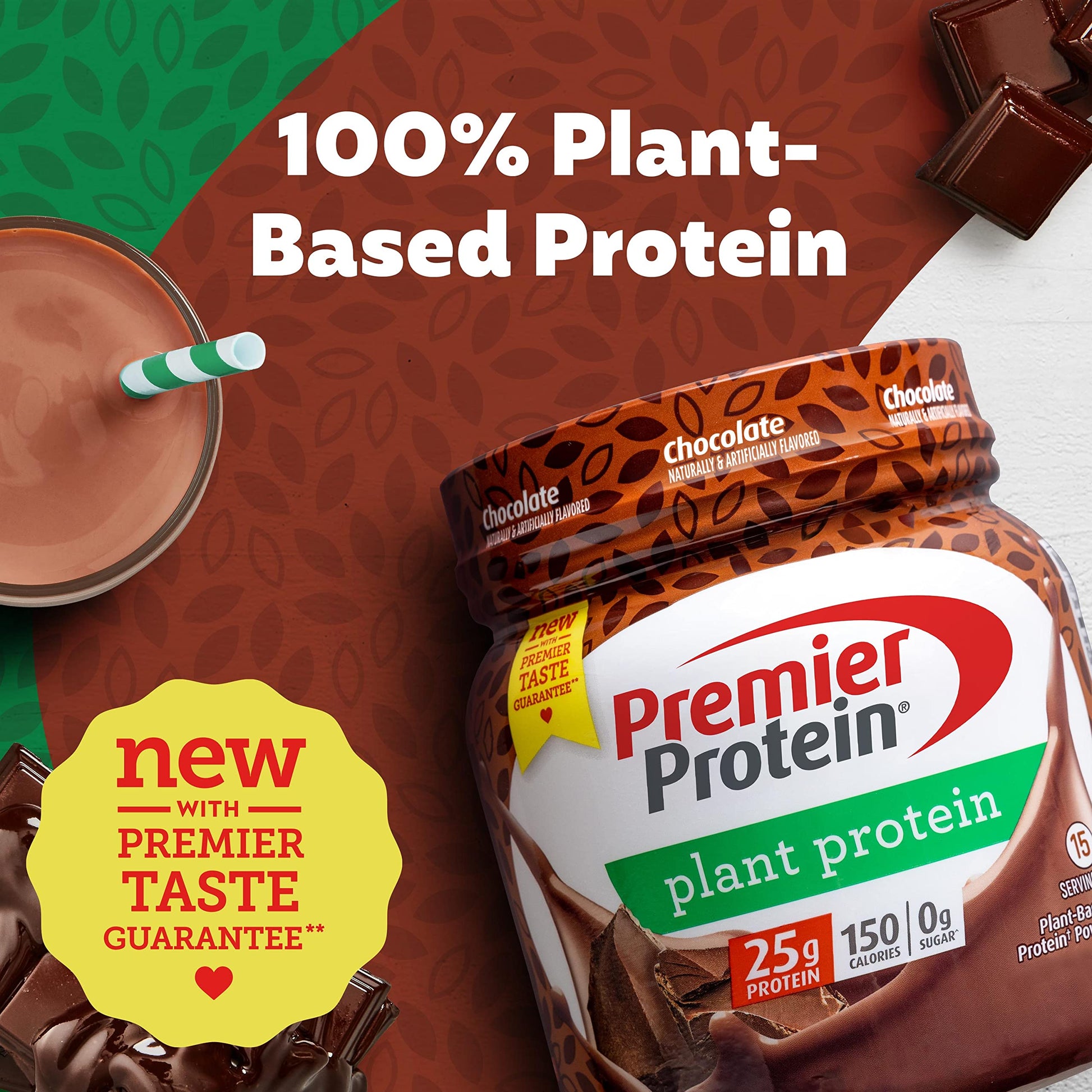 Premier Protein Powder Plant Protein, Chocolate, 25g Plant-Based Protein, 0g Sugar Premier ProteinBuy Supplements Australia
