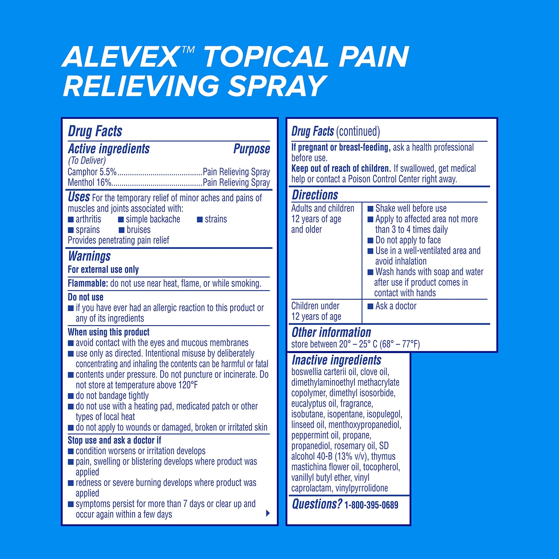 AleveX Pain Relieving Spray, Fast Acting & Fast Drying for Targeted Pain Relief, 3.2 oz Spray AleveBuy Supplements Australia