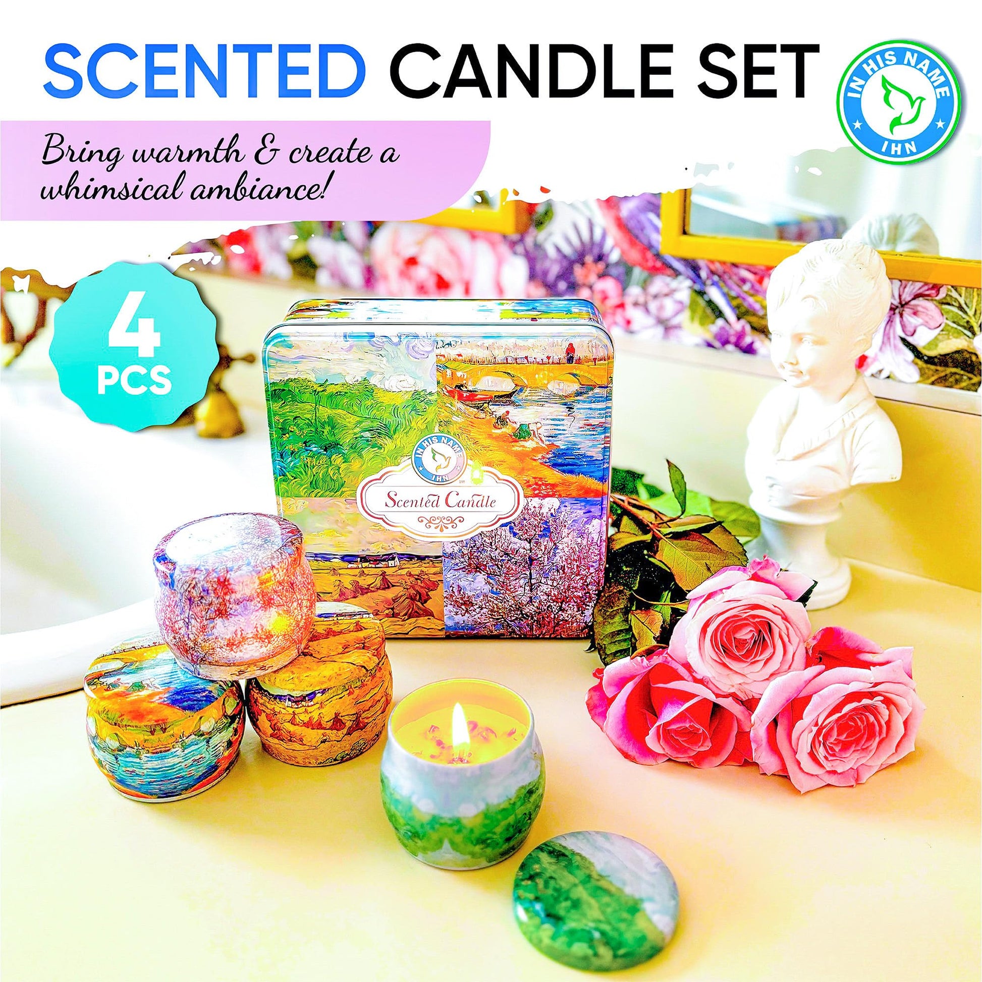 Scented Candles Gift for Women, 4 Pack, Reusable Tin Box, Luxury Candles for Home In His NameBuy Supplements Australia
