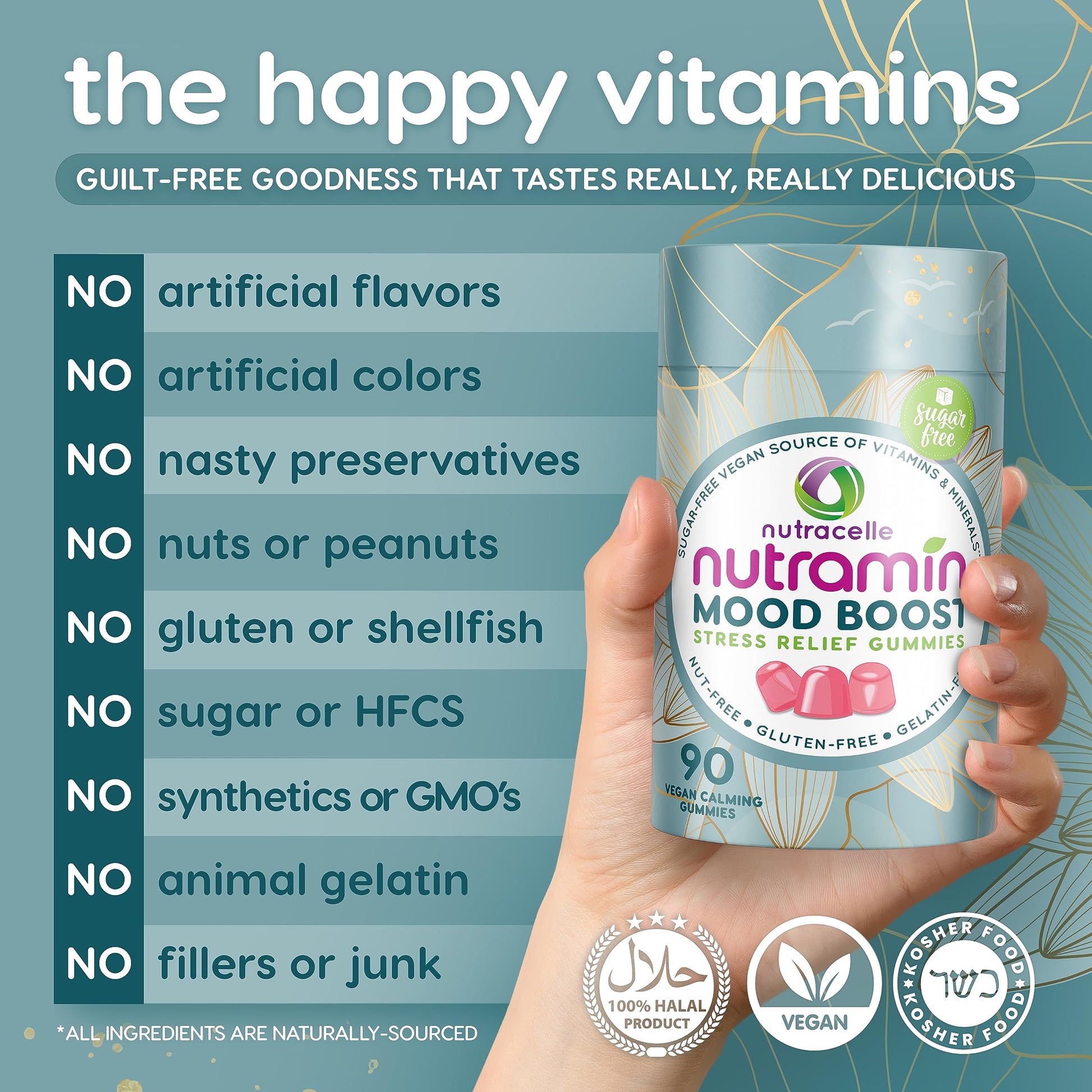 Nutracelle NUTRAMIN Mood Boost Multivitamin Gummy - Delicious & Yummy Anti-Stress NutracelleBuy Supplements Australia
