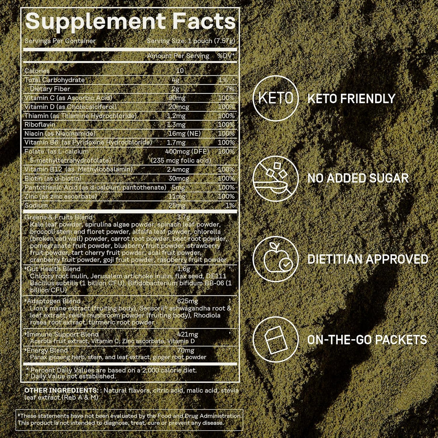 FACTOR FORM Daily Greens Superfood Powder | 5 Functional Blends for Gut Health, Energy & Immunity | Prebiotics, Probiotics, Adaptogens, B Vitamins (7 Servings, Individual Packets) FACTOR FORMBuy Supplements Australia