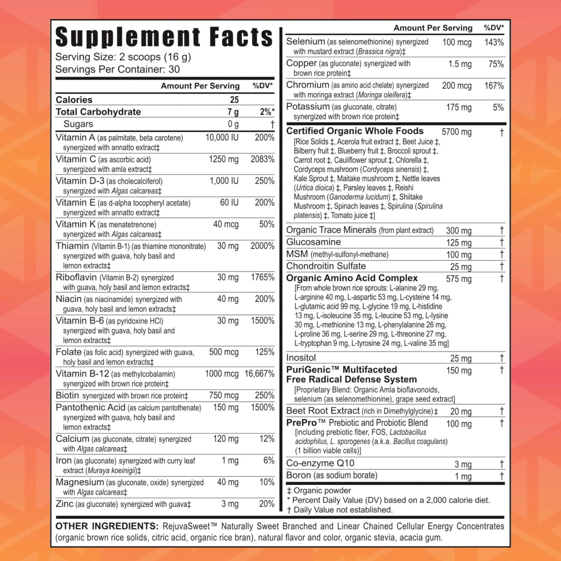 Youngevity Beyond Tangy Tangerine 2.0 Citrus Peach Ultimate Multi-Vitamin & Mineral Complex - Made with Natural & Whole Foods | 8,000 ORAC | 2 Canisters Youngevity