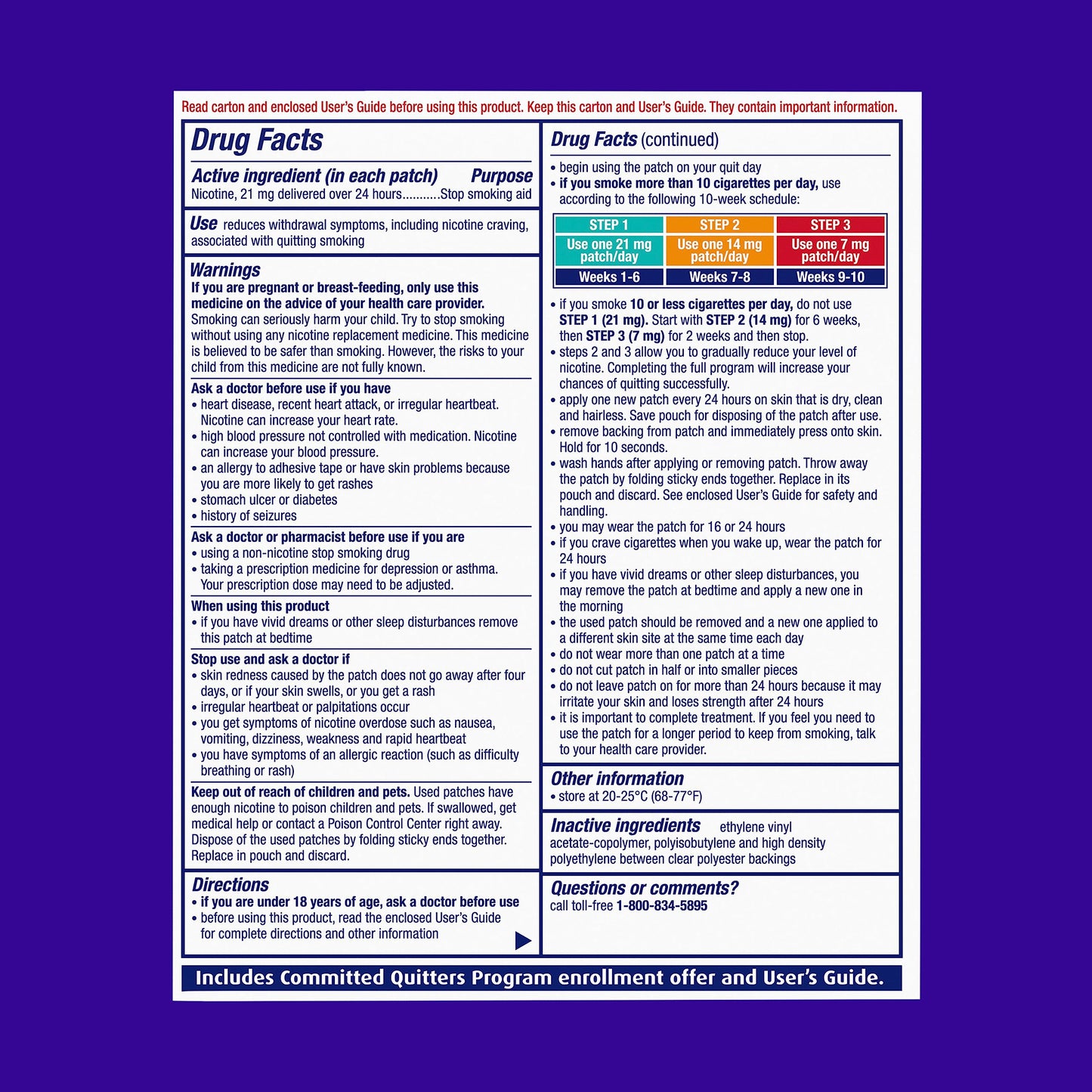 NicoDerm CQ Step 1 Nicotine Patches to Quit Smoking, 21mg, Stop Smoking NicoDermBuy Supplements Australia