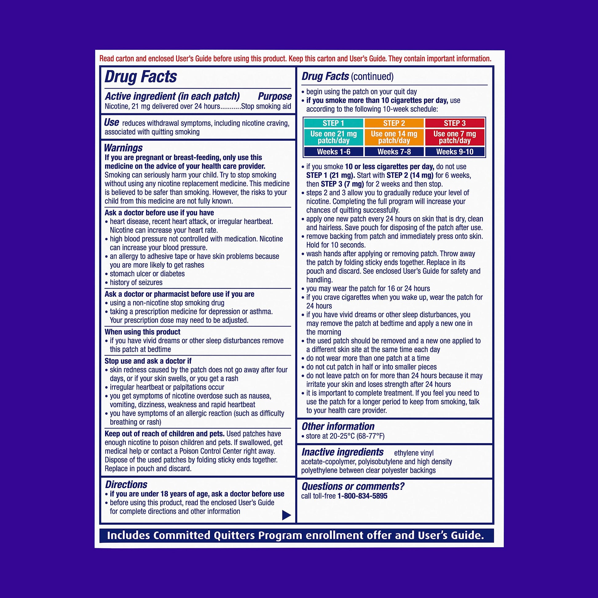 NicoDerm CQ Step 1 Nicotine Patches to Quit Smoking, 21mg, Stop Smoking NicoDermBuy Supplements Australia