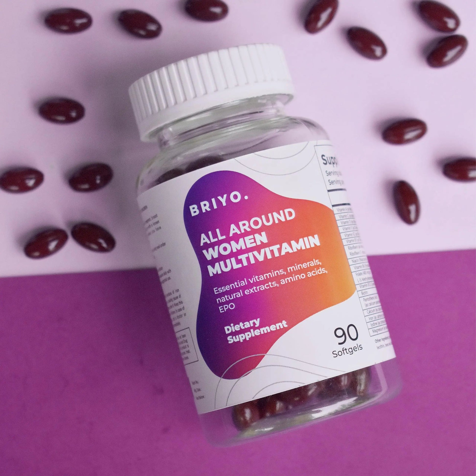 Briyosis All Around Women - 38 nutrients (Essential Vitamins, Minerals, Natural extracts, Amino acids, Primrose Oil) - 90 Capsules Briyosis