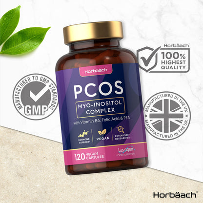 Inositol Supplement for PCOS | 120 Vegan Capsules | Myo-Inositol Complex with Folic Acid HorbäachBuy Supplements Australia