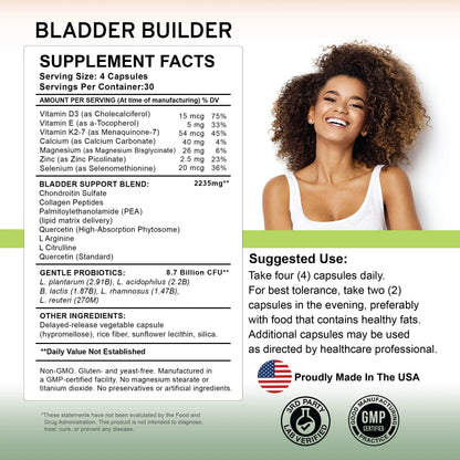 BLADDER BUILDER - Bladder Health Supplement for Bladder Support & Bladder Discomfort – Supports Bladder Lining – 120 Capsules – Made in USA** BLADDER BUILDERBuy Supplements Australia