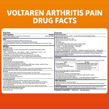 Voltaren Arthritis Pain Gel for Powerful Topical Arthritis Pain Relief with Diclofenac - NEW Easy Open Cap - 100 g Tube And 20 g Travel Size Tube VoltarenBuy Supplements Australia