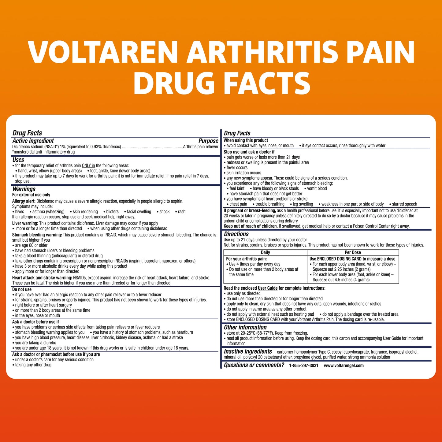 Voltaren Arthritis Pain Gel for Powerful Topical Arthritis Pain Relief with Diclofenac - NEW Easy Open Cap - 100 g x 2 VoltarenBuy Supplements Australia