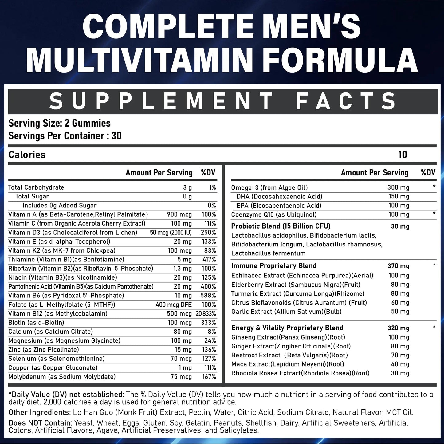 Methylated Multivitamin Gummies for Men - Mens Multivitanins Gummy with Vitamins A C D K E, Methylated Folate, B Complex VeyttisyBuy Supplements Australia