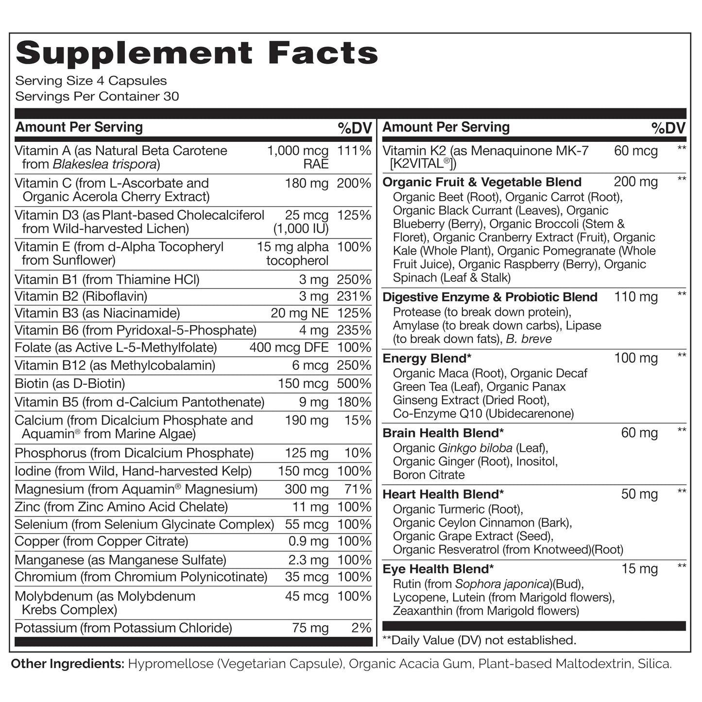 NATURELO Whole Food Multivitamin for Women - 120 Capsules and Whole Food Multivitamin for Men - 120 Capsules Bundle NATURELO