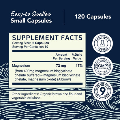 Magnesium Glycinate 400mg | Chelated Bisglycinate for Muscle Relaxation, Bones Nobi NutritionBuy Supplements Australia
