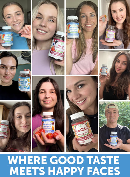 Lunakai USA Made Magnesium Glycinate Gummies with L-Theanine for Kids & Adults – 420mg Magnesium Supplement for Calm