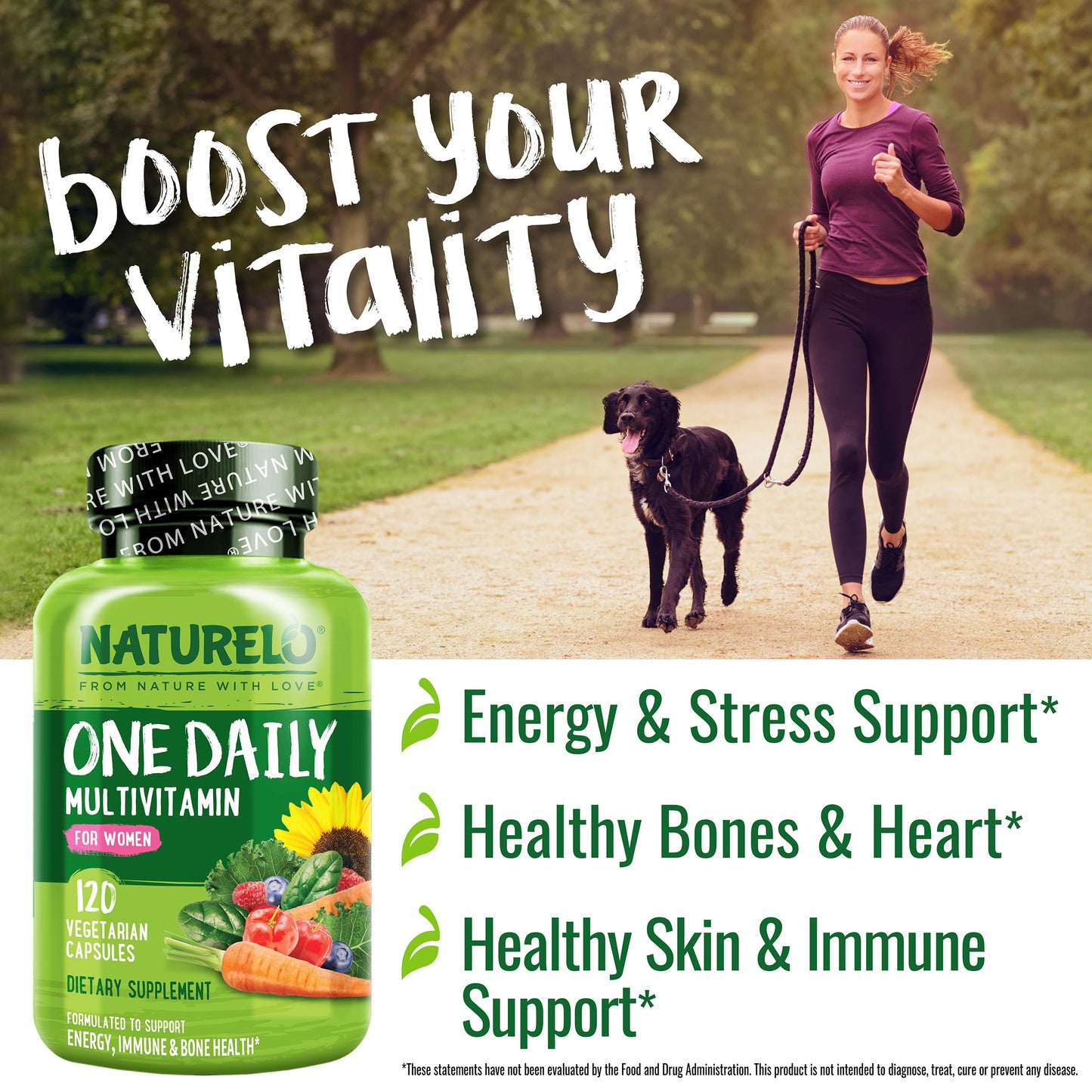 NATURELO One Daily Multivitamin for Women - Energy Support - Whole Food Supplement NATURELOBuy Supplements Australia