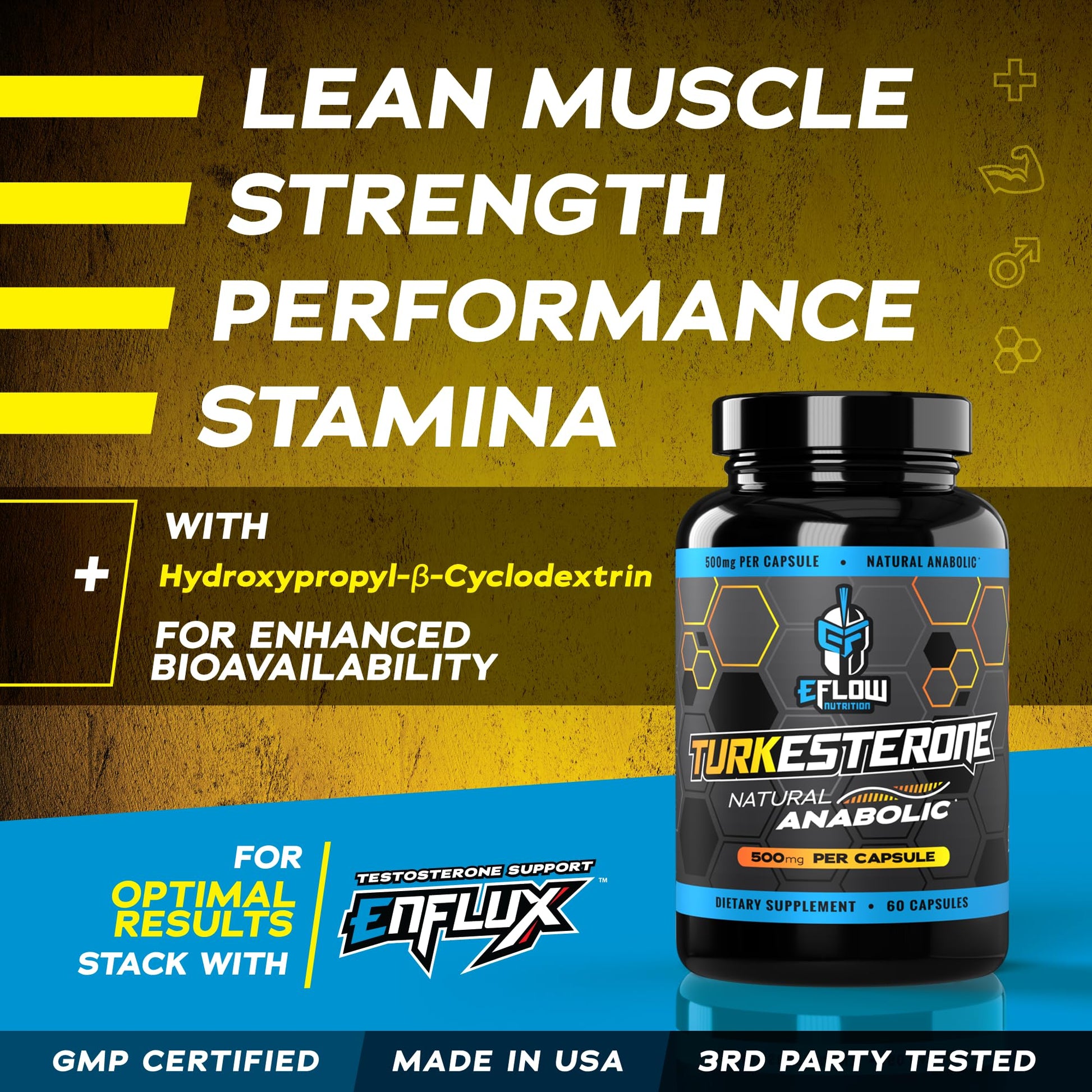 eFlow Nutrition Turkesterone (500 mg) Ajuga Turkestania Extract Complexed eFlow NutritionBuy Supplements Australia