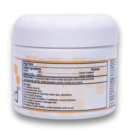 ABEE MED Extra Strength Joint & Muscle Relief Cream – Menthol Cooling & Warming Formula with Bee Pollen, Aloe & Chamomile – Fast-Absorbing Comfort Cream for Back, Knees & Muscles – 2 oz - Maple Wellness Supplements