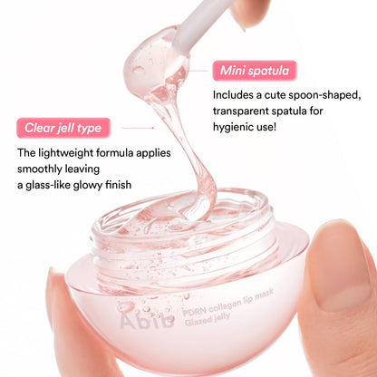 Abib PDRN Collagen Lip Mask Glazed Jelly 0.38 fl oz | Korean Lip Butter Balm Overnight Sleeping Mask Hydrating Care Moisturizer Treatment for Flakey, Dry Lips - Maple Wellness Supplements