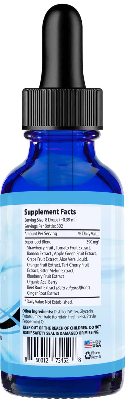 Absonutrix Superfood Extract 390 mg, 4 Oz Liquid, 302 Servings, Made in USA, Quick Absorption, Quality Potent Ingredients, Non-GMO, GMP Certified, Cruelty-Free Products - Maple Wellness Supplements