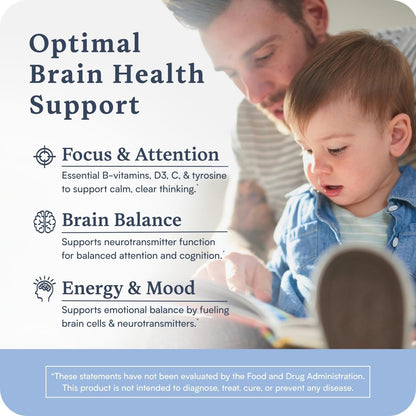Accentrate Brain Supplement for Focus, Attention, Mood | Complete Vitamin B Complex | Brain Health | Methylated Multivitamin w/L-Methylfolate (5-MTHF), Cofactors Methyl-B12 & P5P | MTHFR Supplement - Maple Wellness Supplements