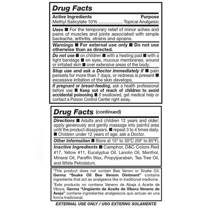 Aceite de Vibora con Veneno de Aveja 3 oz. - Maple Wellness Supplements