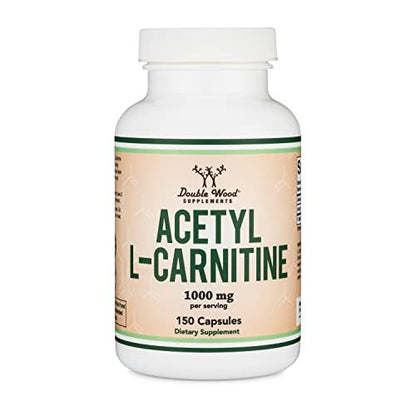 Acetyl L-Carnitine 1,000mg Per Serving, 150 Capsules (ALCAR for Brain Function Support - Maple Wellness Supplements