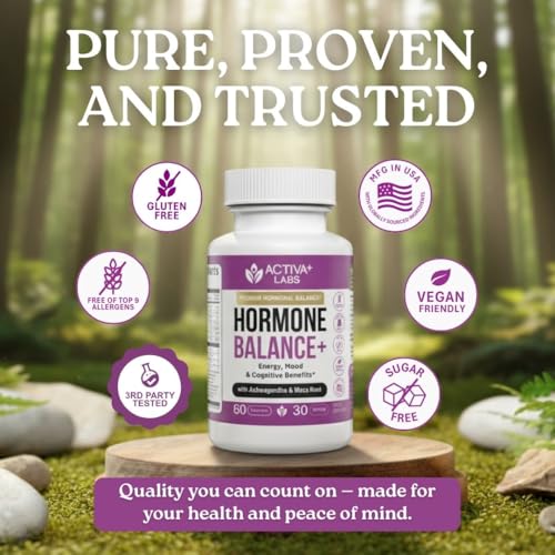 Activa Labs+ Hormone Balance for Women | Boost Energy, Mood, Libido and Focus | Supports Cycle&Menopause Comfort | Gluten, Soy&Lactose Free | 30 Day Supply - Maple Wellness Supplements