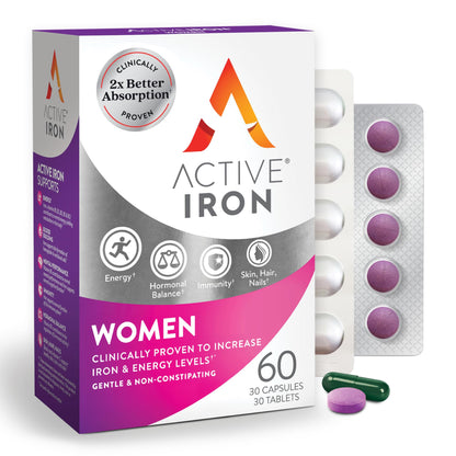 Active Iron Supplement 25mg + Multivitamin for Women – Clinically Proven to Increase Energy & Reduce Tiredness – Gentle - Maple Wellness Supplements
