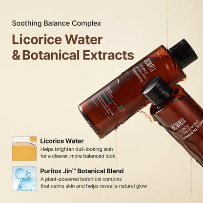 ACWELL Licorice pH 5.5 Balancing Korean Toner and Cleansing 5.07 fl.oz. - Alcohol-Free Hydrating Facial Astringent - Maple Wellness Supplements