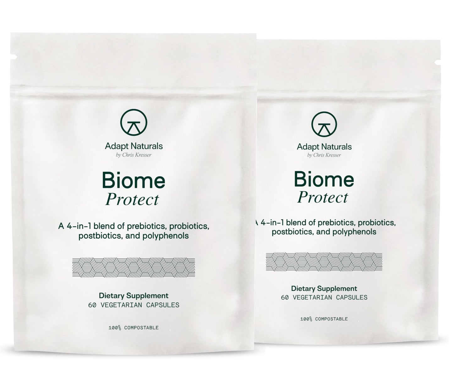 Adapt Naturals 4-in-1 Biome Protect Prebiotics, Probiotics Supplement Postbiotics & Polyphenols for Microbiome, Gut Health & Defense - Maple Wellness Supplements