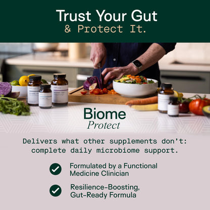 Adapt Naturals 4-in-1 Biome Protect Prebiotics, Probiotics Supplement Postbiotics & Polyphenols for Microbiome, Gut Health & Defense - Maple Wellness Supplements