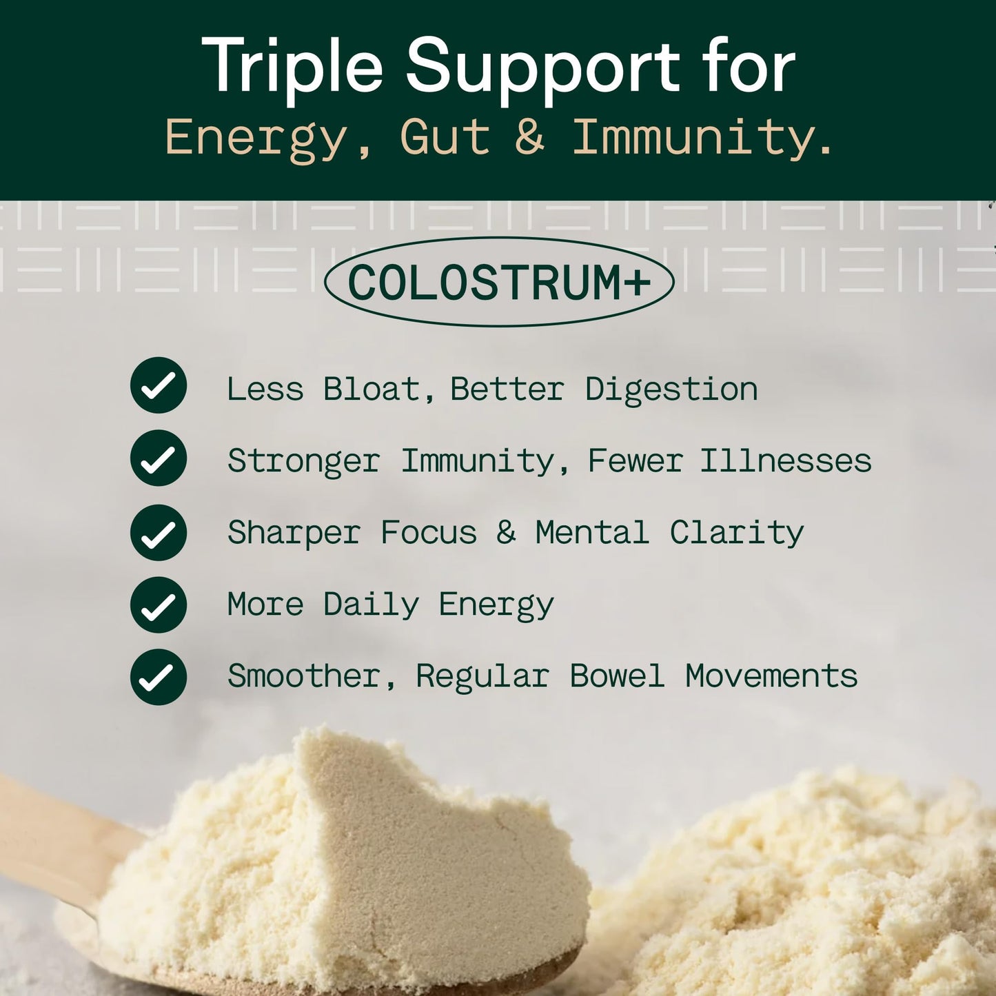 Adapt Naturals Colostrum Supplement with Lactoferrin & Beta-Glucan, Bio-Avail Grass Fed Bovine Colostrum Powder for Gut Health, Immune Support & Vitality | Non-GMO, 2500mg, Unflavored - 30 Days Supply - Maple Wellness Supplements