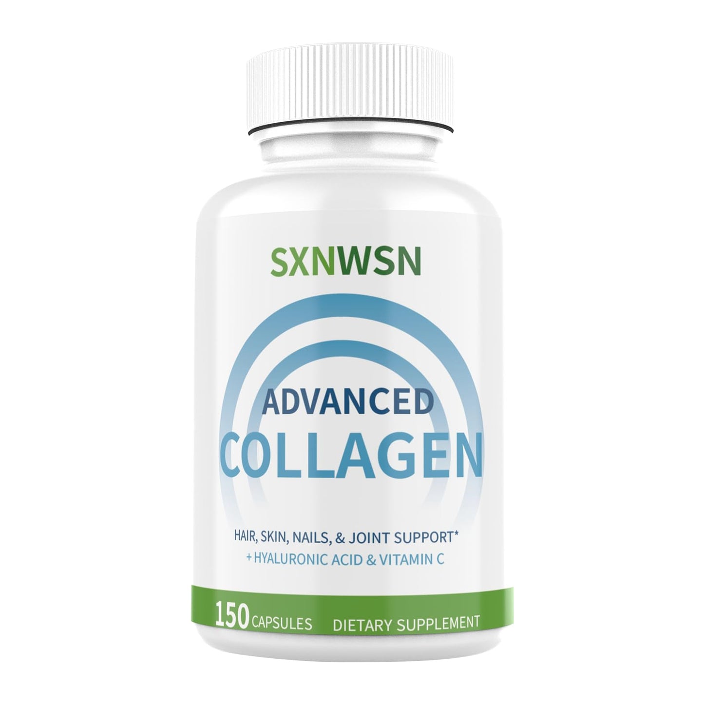 Advanced Multi Collagen Supplement with Vitamin C + Hyaluronic Acid - Hydrolyzed Collagen Peptides Supports for Skin, Joints & Hair* | Collagen Complex 150 Capsules for Women or Men - Maple Wellness Supplements