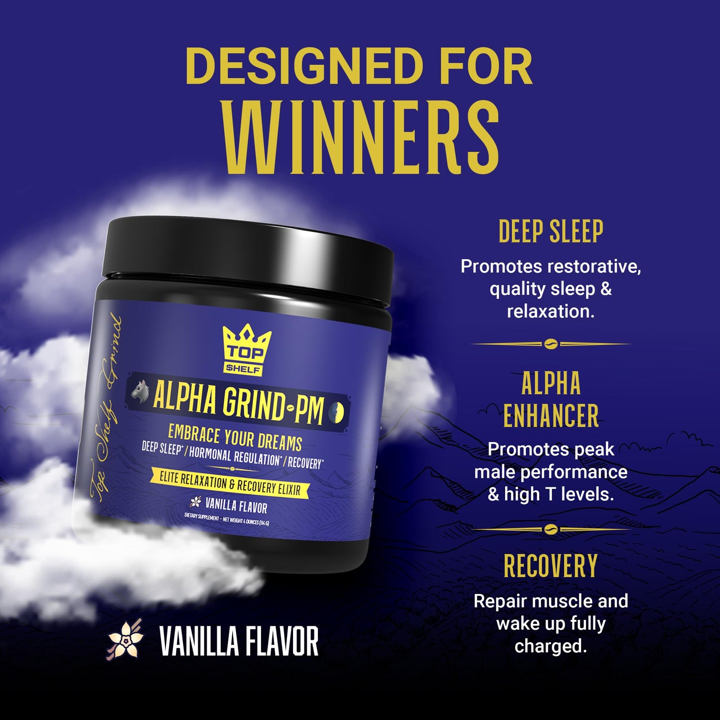Advanced Sleep Supplement for Men, Nootropic Night Time Burner & Anabolic Recovery - Maple Wellness Supplements
