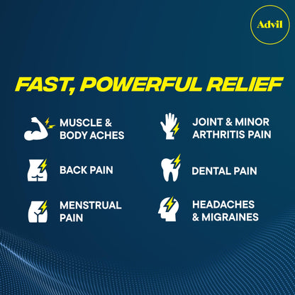 Advil Dual Action Coated Caplets, 125 Mg Ibuprofen and 250 Mg Acetaminophen per Dose (2 Dose Equivalent) for 8 Hour Pain Relief - 216 Count - Maple Wellness Supplements