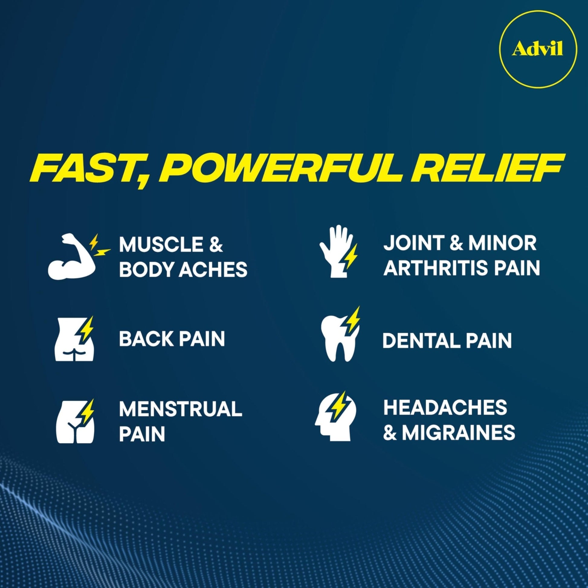 Advil Dual Action Coated Caplets with Acetaminophen, 250 Mg Ibuprofen and 500 Mg Acetaminophen Per Dose (2 Dose Equivalent) for 8 Hour Pain Relief - 2 Count x 50 - Maple Wellness Supplements