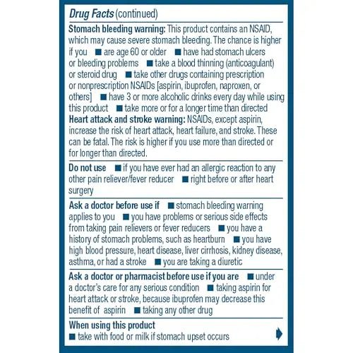 Advil Ibuprofen Coated Caplets Pain Reliever and Fever Reducer 200 Milligram 24Ct - Maple Wellness Supplements
