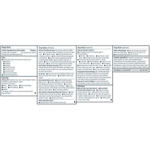 Advil Ibuprofen Coated Caplets Pain Reliever and Fever Reducer 200 Milligram 24Ct - Maple Wellness Supplements
