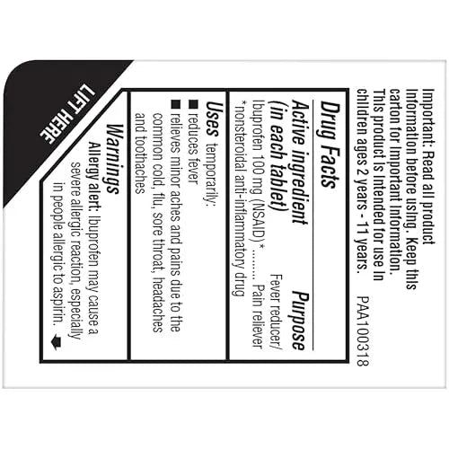 Advil Junior Strength Chewable Ibuprofen Pain Reliever and Fever Reducer, Children's Ibuprofen for Pain Relief, Grape - 24 Tablets (Pack of 3) - Maple Wellness Supplements