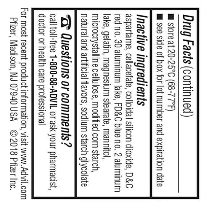 Advil Junior Strength Chewable Ibuprofen Pain Reliever and Fever Reducer, Children's Ibuprofen for Pain Relief, Grape - 24 Tablets (Pack of 3) - Maple Wellness Supplements