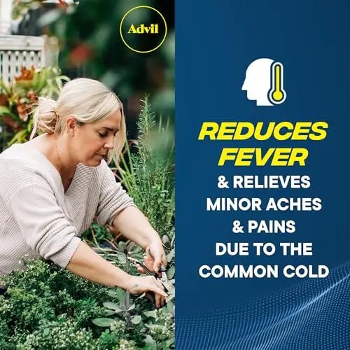 Advil Liqui-Gels minis Pain Reliever and Fever Reducer, Pain Medicine for Adults with Ibuprofen 200mg for Pain Relief - 200 Liquid Filled Capsules - Maple Wellness Supplements