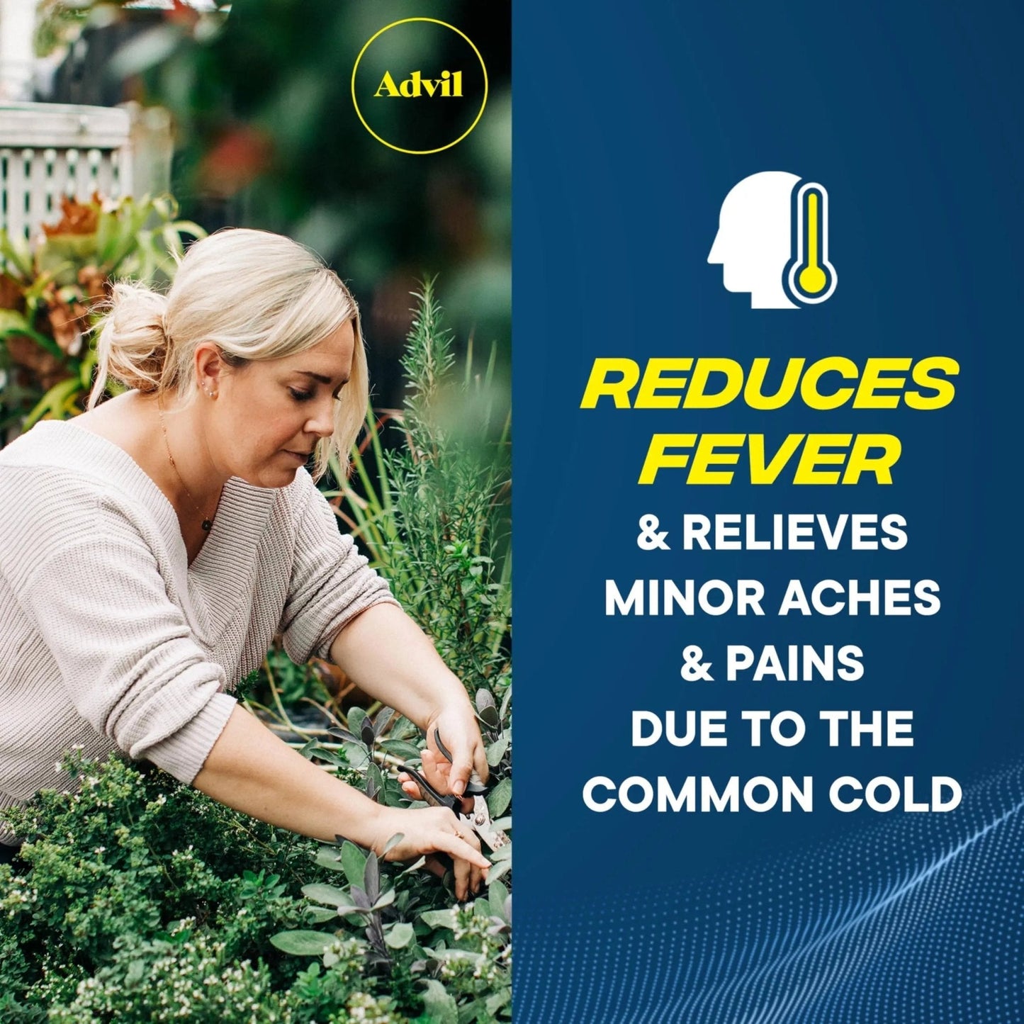 Advil Pain Reliever and Fever Reducer, Ibuprofen 200mg for Pain Relief - 50 Coated Tablets - Maple Wellness Supplements