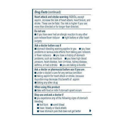 Advil Pain Reliever and Fever Reducer, Ibuprofen 200mg for Pain Relief - 50 Coated Tablets - Maple Wellness Supplements