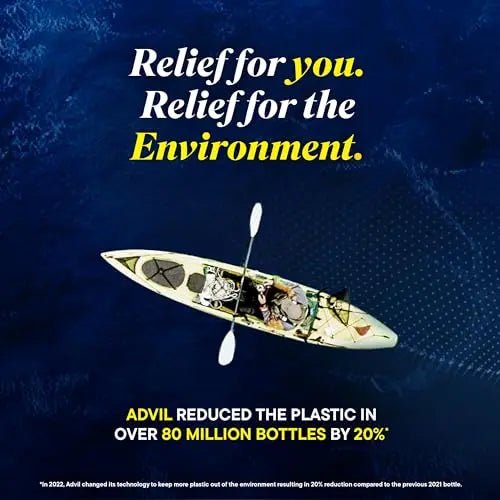 Advil Pain Reliever and Fever Reducer, Pain Relief Medicine with Ibuprofen 200mg for Headache, Backache, Menstrual Pain and Joint Pain Relief - 10 Coated Tablets - Maple Wellness Supplements
