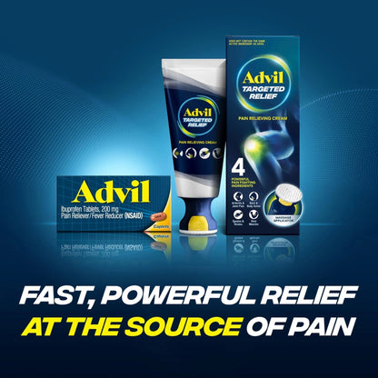 Advil Pain Reliever and Fever Reducer, Pain Relief Medicine with Ibuprofen 200mg for Headache, Backache, Menstrual Pain and Joint Pain Relief - 100 Coated Caplets - Maple Wellness Supplements