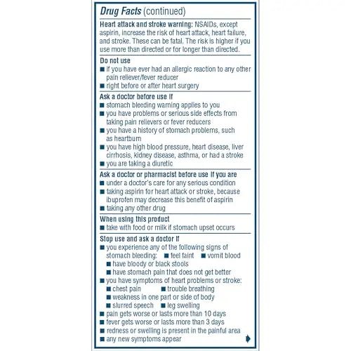 Advil Pain Reliever and Fever Reducer, Pain Relief Medicine with Ibuprofen 200mg for Headache, Backache, Menstrual Pain and Joint Pain Relief - 100 Coated Tablets - Maple Wellness Supplements
