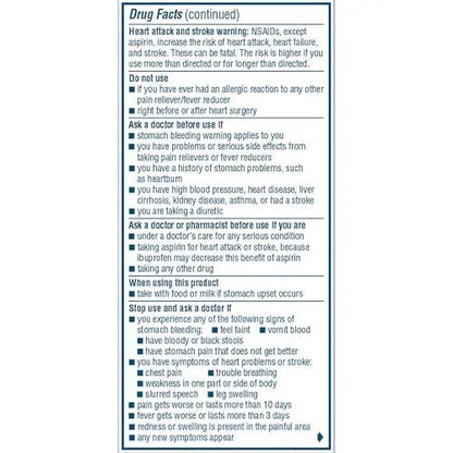 Advil Pain Reliever and Fever Reducer, Pain Relief Medicine with Ibuprofen 200mg for Headache, Backache, Menstrual Pain and Joint Pain Relief - 100 Coated Tablets - Maple Wellness Supplements