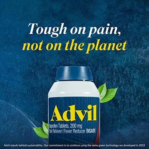 Advil Pain Reliever and Fever Reducer, Pain Relief Medicine with Ibuprofen 200mg for Headache, Backache, Menstrual Pain and Joint Pain Relief - 300+24 Coated Tablets - Maple Wellness Supplements